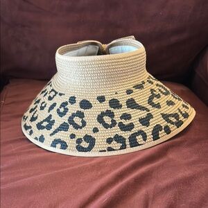Straw Sun Hat OS Animal Print